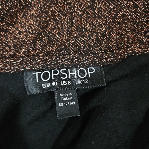 Topshop Copper Glitter Bodysuit - Picture 5 of 5